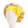 Bonnet de nuit pour enfants et filles, imprimé floral, bonnet de nuit en satin, turban, bonnet de nuit pour enfants, bonnet de soins capillaires, bonnet de nuit