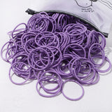 Lot de 50 bandeaux élastiques en caoutchouc pour cheveux, style macaron, très élastiques, durables, pour queue de cheval haute, pour femmes et enfants