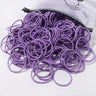 Lot de 50 bandeaux élastiques en caoutchouc pour cheveux, style macaron, très élastiques, durables, pour queue de cheval haute, pour femmes et enfants