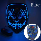 Cosmask Halloween Neon Mask Led Mask Masque Masquerade Party Masks Light Glow In The Dark Funny Masks Cosplay Costume Supplies