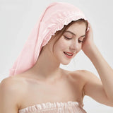 Natural Silk Long Turban Thick Hair Bonnet Night Cap Turban For Sleeping Curly Hair Silk Bonnet For Sleep Elastic Silk Hair Wrap