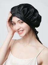 Pure Silk Hair Bonnets For Women Sleeping Cap Luxury Natual Silk Sleep Cap Night Bonnet Caps Hair Protection Turban Head Wraps