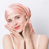 Bonnet de nuit en soie de mûrier 100 % naturelle, bonnet de douche en soie, bonnet de nuit, tâches ménagères, cuisine, soins capillaires, bonnet protecteur, accessoires pour cheveux
