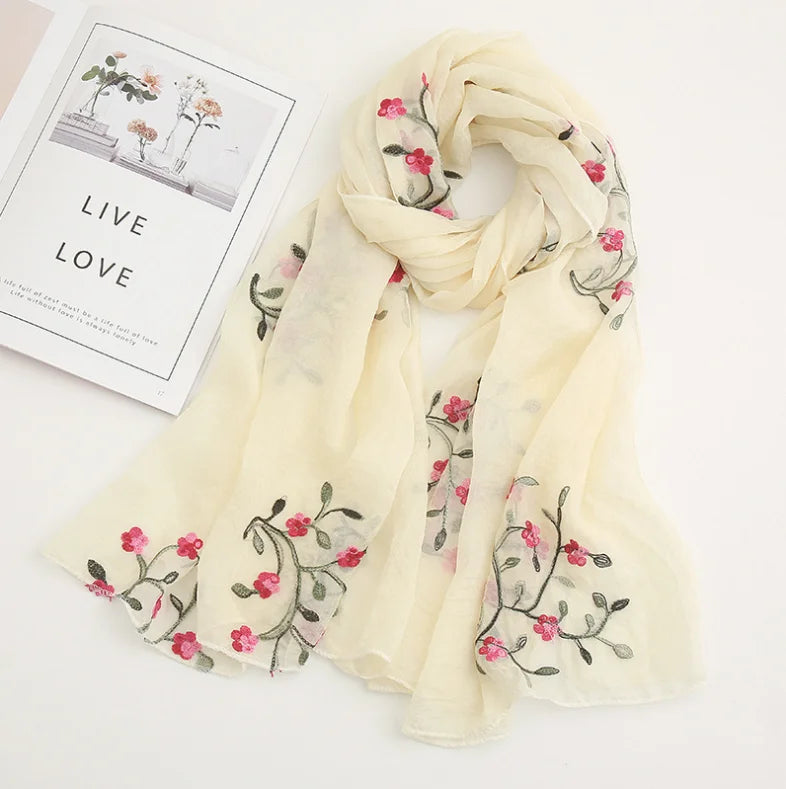 Écharpe de marque YLWHJJ pour femmes printemps été foulards en soie châles et écharpes dame pashmina étoles de plage hijab foulard