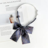Fashion JK Bowtie Women College Student Collar Tie Cotton Plaid Bowknot Lolita Girls Adjustable Butterfly Anime Cosplay Cravat