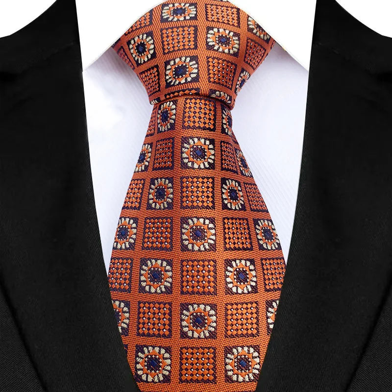 Cravate classique en cachemire pour homme, motif floral de luxe, motif à pois, 8 cm, jacquard, pour homme, pour affaires, mariage, fête, accessoire de tous les jours