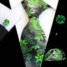 Ensemble de cravates en soie rose floral pour hommes, ensemble de cravates de fête de mariage, mouchoir, broche, boutons de manchette, accessoires pour hommes de haute qualité Gravata