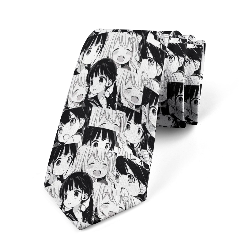 Cravate unisexe pour homme, motif dessin animé, décontractée, créative, nouveauté, accessoires uniques, cadeaux d'affaires, accessoires pour chemises de mariage