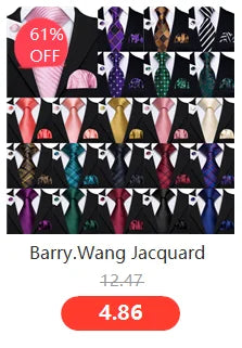 Ensemble élégant de cravates et boutons de manchette en soie à fleurs multiples pour homme, cravate jacquard à fleurs pour mariage, entreprise, fête, événement, Barry.Wang