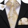 Ensemble élégant de cravates et boutons de manchette en soie à fleurs multiples pour homme, cravate jacquard à fleurs pour mariage, entreprise, fête, événement, Barry.Wang