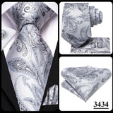 Hi-Tie Cravate de mariage en soie pour homme, motif cachemire, couleur unie, rose, corail, design tendance, qualité, mouchoir, bouton de manchette, fête d'affaires