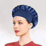 New Women's Satin Solid Sleeping Hat Night Sleep Hair Care Bonnet Nightcap Silky Shower Caps Comfortable Flower Band Unisex Cap