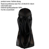 Men's Silk Durag Bonnet Bandana Silky Du Rag Doo Rag Long Tail Waves Cap