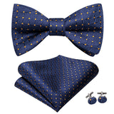 Dropshipping Jacquard Silk Mens Self Bow Tie Hanky Cufflinks Set Male Butterfly Knot Bowtie Wholesale for Male Wedding Business