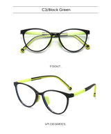 Blue Light Blocking Glasses for Kids Computer Glasses TR90 Frame Clear Lens Girl Boy Video Gaming Children Safety Eyewear