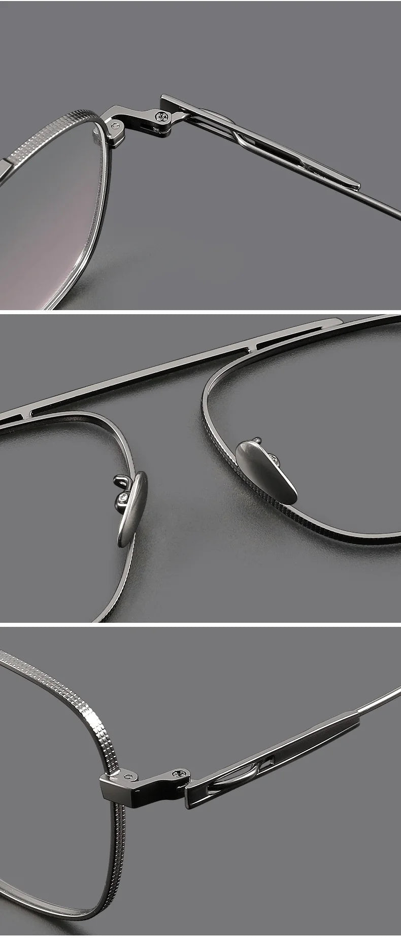 Titanium Double Beam Men's Glasses Frame Fashion Light Luxury Women's Glasses Frame Retro Optical Prescription Glasses Fram 105