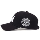 Casquette de baseball unisexe avec lettres brodées LA, ajustable, décontractée, pour le printemps et l'automne, pour l'extérieur, avec protection solaire