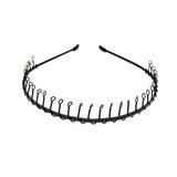 Black Metal Wavy Headband Men Women's Hair Band Head Hoops Bands Headwear Sport Headbands Hairband Bangs Holder Hair Accessories