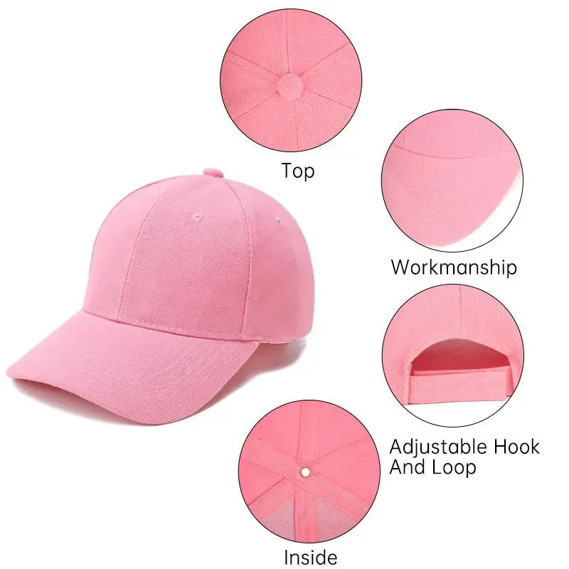 Fashion Candy Color Kids Baseball Cap Sun Protection Boy Girls Hat Adjustable Travel Children Baseball Cap Baby Summer Sun Hat