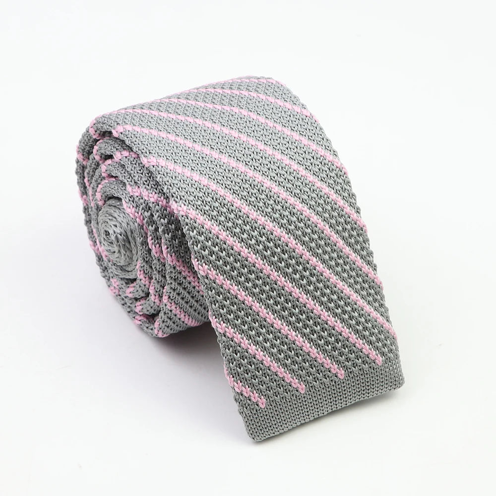 Cravates classiques en tricot pour hommes, cravates décontractées, à pois, à carreaux, pour loisirs, chaudes, pour affaires, mariage, largeur 6 cm