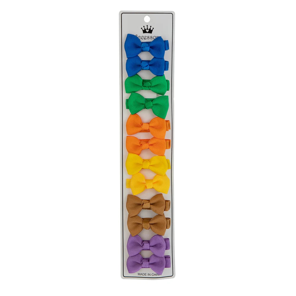 Lot de 12 barrettes à cheveux en ruban gros-grain massif de 4,5 cm pour enfants, faites à la main, accessoires photo, coffret cadeau