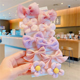 Lot de 10 élastiques à cheveux en forme de nœud floral pour filles et enfants, jolis élastiques colorés à faire soi-même, accessoires pour cheveux