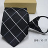 Mens Ties Casual Zipper Neck Ties Professional Formal Shirt Convenient Lazy Zip Tie Striped Business Arrow Ties