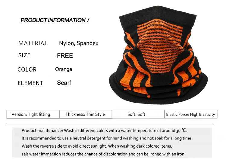 Neck Warmer Bicycle Cycling Scarf Hiking Breathable Mask Outdoor Windproof Thickened Mask Bib Sports Face Bandana Mask Cover