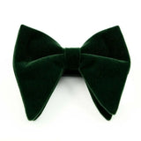 Mens Oversized Bow Tie Solid Velvet Bowtie Wedding Party Tuxedo Adjustable Necktie Big Bow Tie
