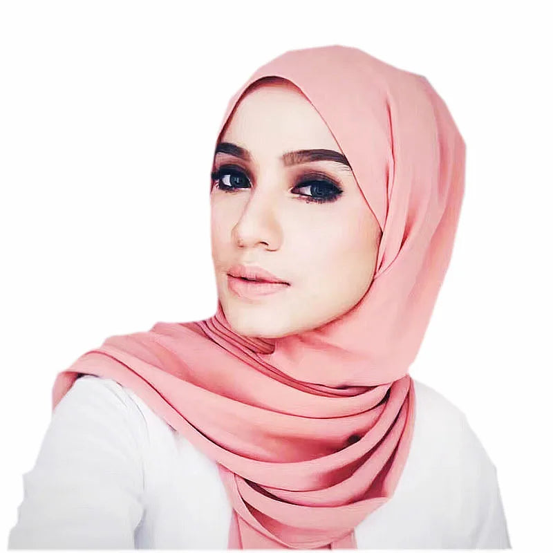 Turban populaire pour femmes, écharpe respirante de couleur unie, hijab de luxe de haute qualité, 2024