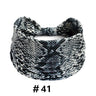 Leopard Print Headbands for Women Wide Boho Turban Head Wraps Cotton Knotted Elastic Hairbands Non Slip Workout Hair Accessories