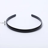 1 Piece Simple Women Headbands Fashion Head Band for Girls  Solid Black Color Casual Hair Accessories Plastic Headbans Wholesale