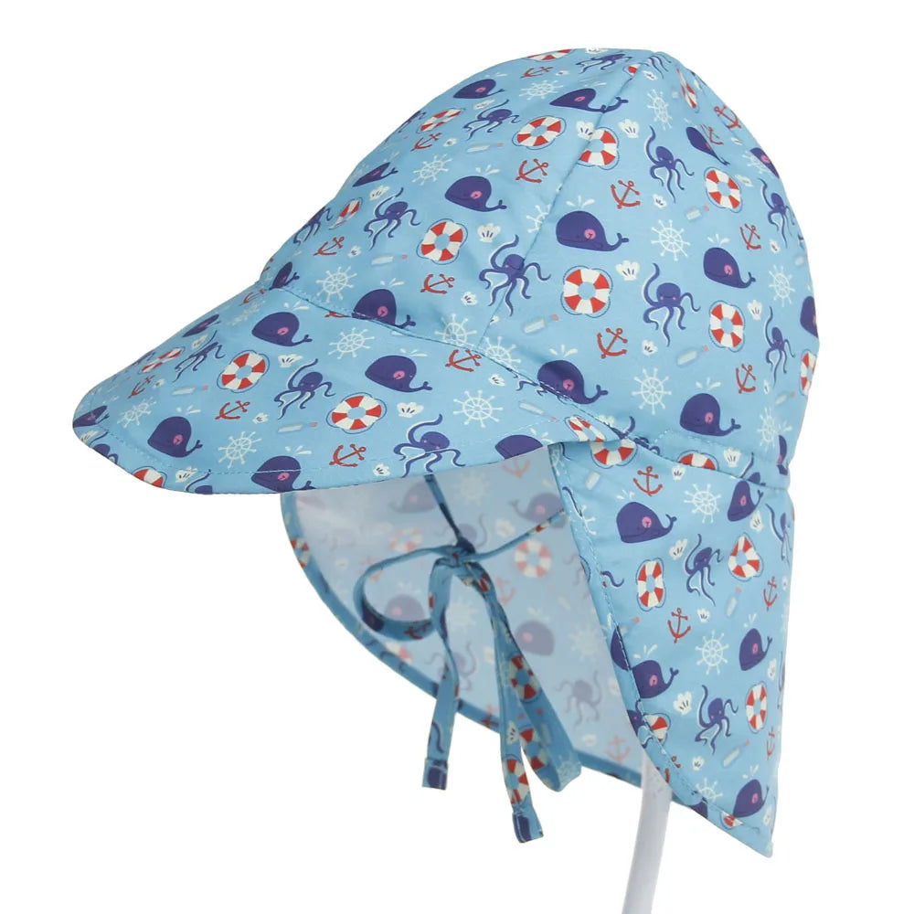 2023New Baby Summer Sun Hat Baby Girls Boys Caps Cartoon Panama Children's Hat UV Protection SPF 50+ Kid Travel Beach Bucket Hat