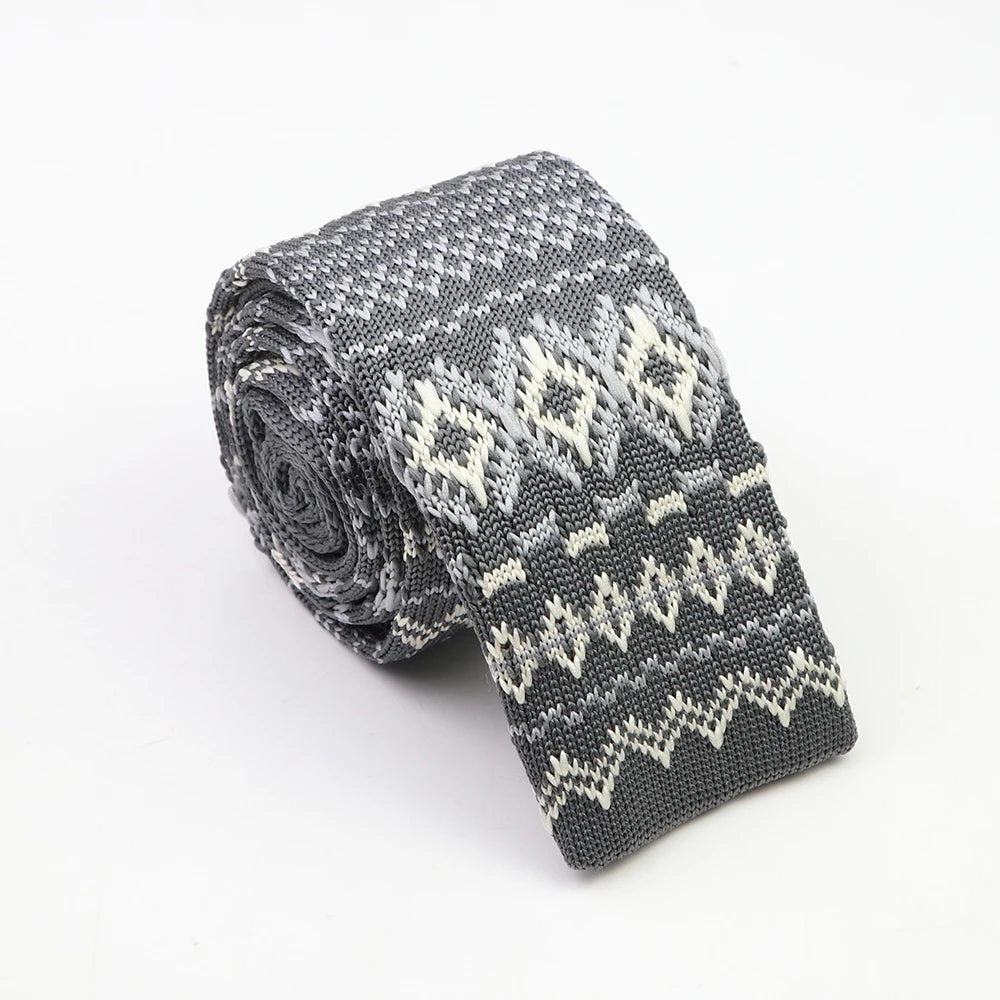 Cravates classiques en tricot pour hommes, cravates décontractées, à pois, à carreaux, pour loisirs, chaudes, pour affaires, mariage, largeur 6 cm