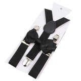 Elastic Leather Suspenders Bowtie Set Braces Men Women Sage Green Adjustable Braces Straps For Wedding Y-Back Shirt Accessories