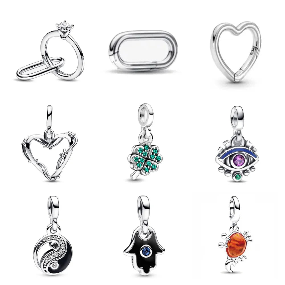 Nouveauté 2024 : bracelet européen en argent sterling 925, perles à faire soi-même, accessoires de bijouterie, sauf le crabe. Les autres modèles sont de petits trous.