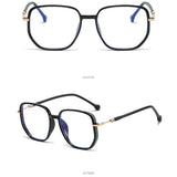 Blue Light Blocking Reading Glasses with Glitter Frame Fashion Oversized Presbyopia Glasses Slimming for Men Women