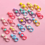 Ensemble de 120 accessoires pour cheveux pour filles, élastiques à cheveux colorés avec nœud papillon, pour queue de cheval