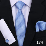 Cravate pour homme classique à carreaux, mouchoirs, cravate rouge, boutons de manchette pour homme, chemisier, affaires, mariage, accessoires, collier pour femme, cadeau pour homme
