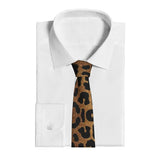Cravates léopard pour hommes, soie et polyester, étroites, 8 cm, motif tigre, pour costumes, accessoires, fête de mariage, cosplay