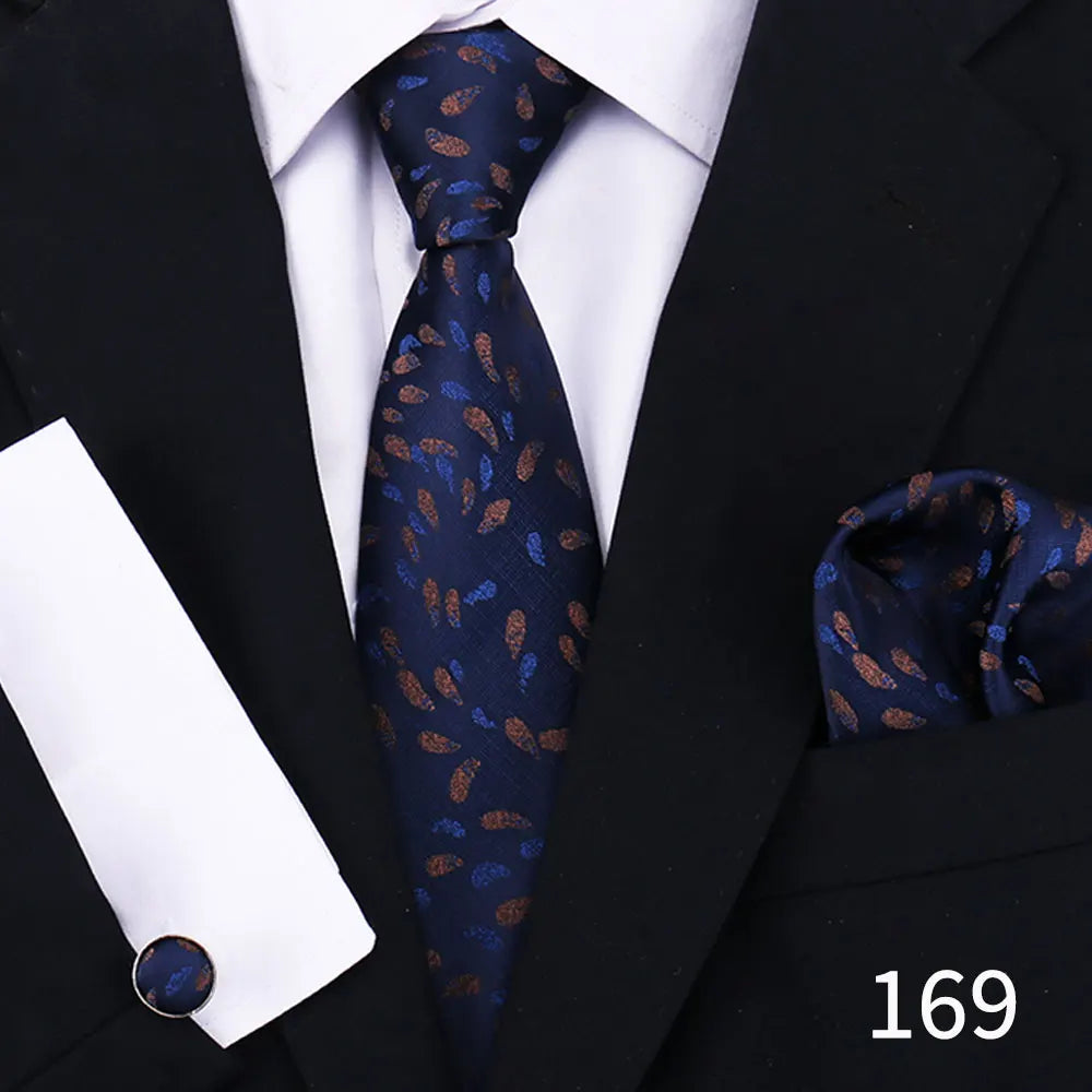 Cravate pour homme classique à carreaux, mouchoirs, cravate rouge, boutons de manchette pour homme, chemisier, affaires, mariage, accessoires, collier pour femme, cadeau pour homme