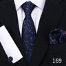 Cravate pour homme classique à carreaux, mouchoirs, cravate rouge, boutons de manchette pour homme, chemisier, affaires, mariage, accessoires, collier pour femme, cadeau pour homme