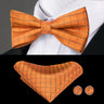 Hi-Tie Marque Soie Pré-noué Homme Nœud Papillon Mouchoir Boutons de Manchette Ensemble Nœud Papillon pour Homme Jacquard Solide Cachemire Floral Mariage Cadeau d'Affaires