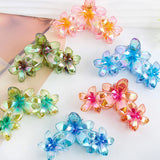 3 Head Plumeria Hair Clips Frangipani Flower Hair Claw Clip Trendy Crab Hair Claw Barrettes Hair Accessories For Girls