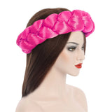 New Satin Twist Braids Hair Tie Braid Headband Women Elastic Hair Bands Ladies Turban Bandage Headwear African Hair Accessories