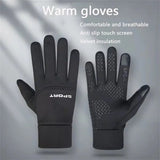 Gants d'extérieur coupe-vent et imperméables pour écran tactile, pouce et index, gants chauds pour la course à pied et le cyclisme