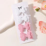 4Pcs/set Butterfly Hair Clip Set for Girls Double Layered Bow Cute Bangs Hair Pin Cotton Safe Kids Baby Hair Accessories Set