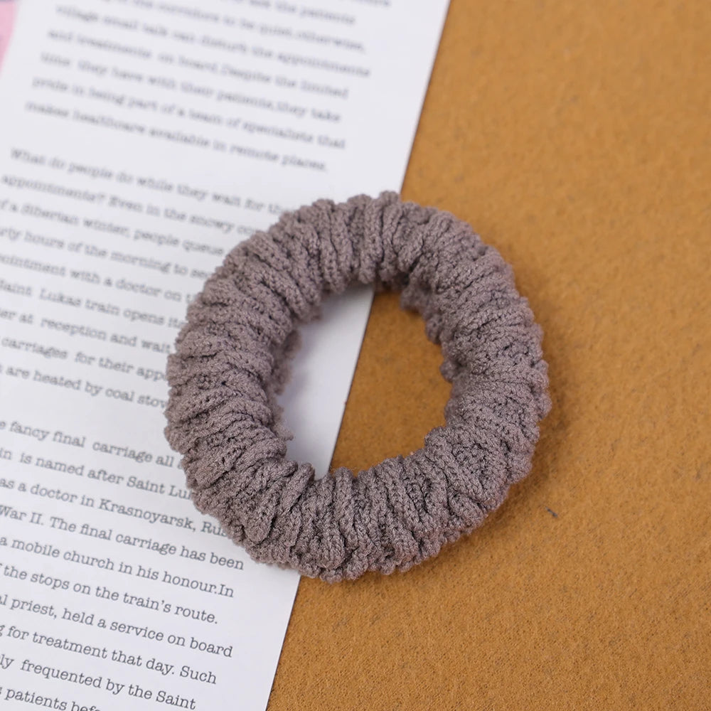 50/10Pcs New Korean Woman Big Elegant Elastics Hair Band Solid Color Scrunchies Hair Ties Ladies Ponytail Hold Hair Accessories