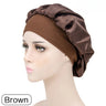 Adjust Solid Satin Bonnet Hair Styling Cap Long Hair Care Women Night Sleep Hat Silk Head Wrap Shower Cap Hair