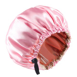 Women Shower Cap Sleeping Satin Bonnet Lace-up Bow Waterproof Women Braids Curly Night Hat Beauty Parlor Cap Salon Hat